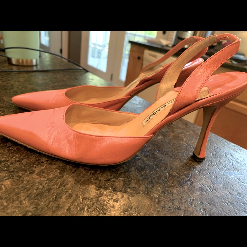 Manolo Blahnik Carolyn Slingback Pump salmon pink